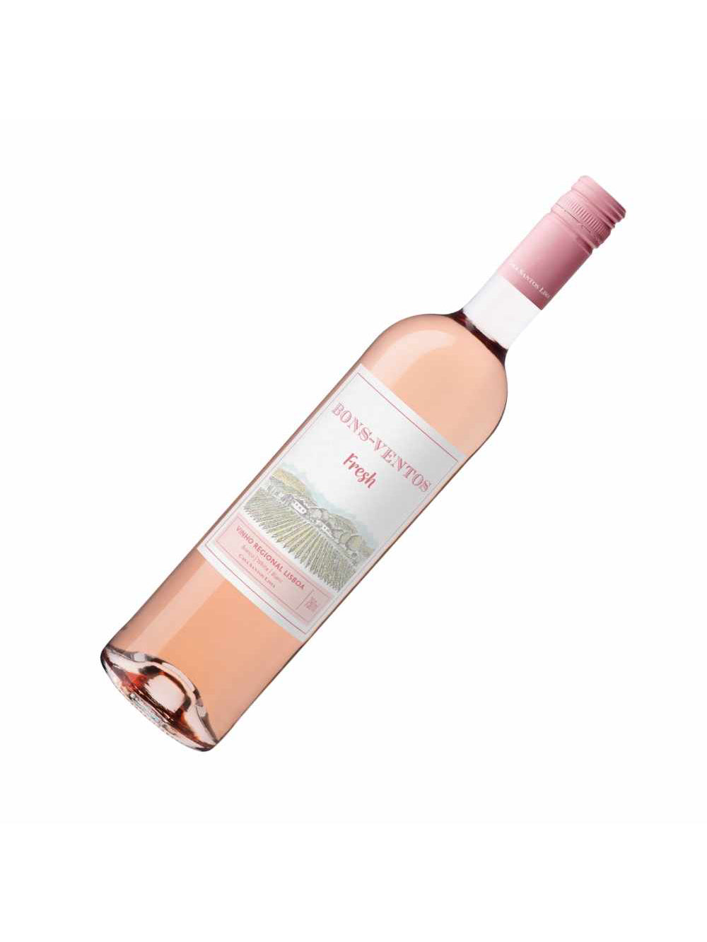 Kit 6 Garrafas Vinho Rose Bons Ventos Fresh 750ml