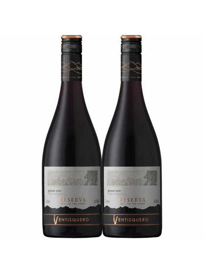 Kit 2 Garrafas Vinho Tinto Ventisquero Reserva Pinot Noir 750ml