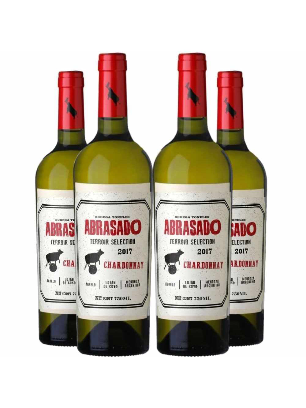 Vinho Branco Abrasado Terroir Selection Chardonnay 750ml Kit 4 Garrafas