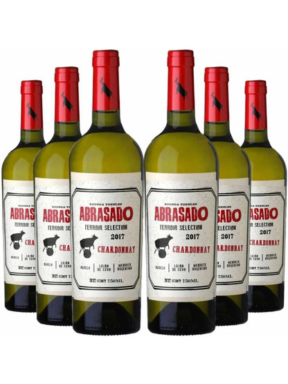Kit 6 Garrafas Vinho Branco Abrasado Terroir Selection Chardonnay 750ml