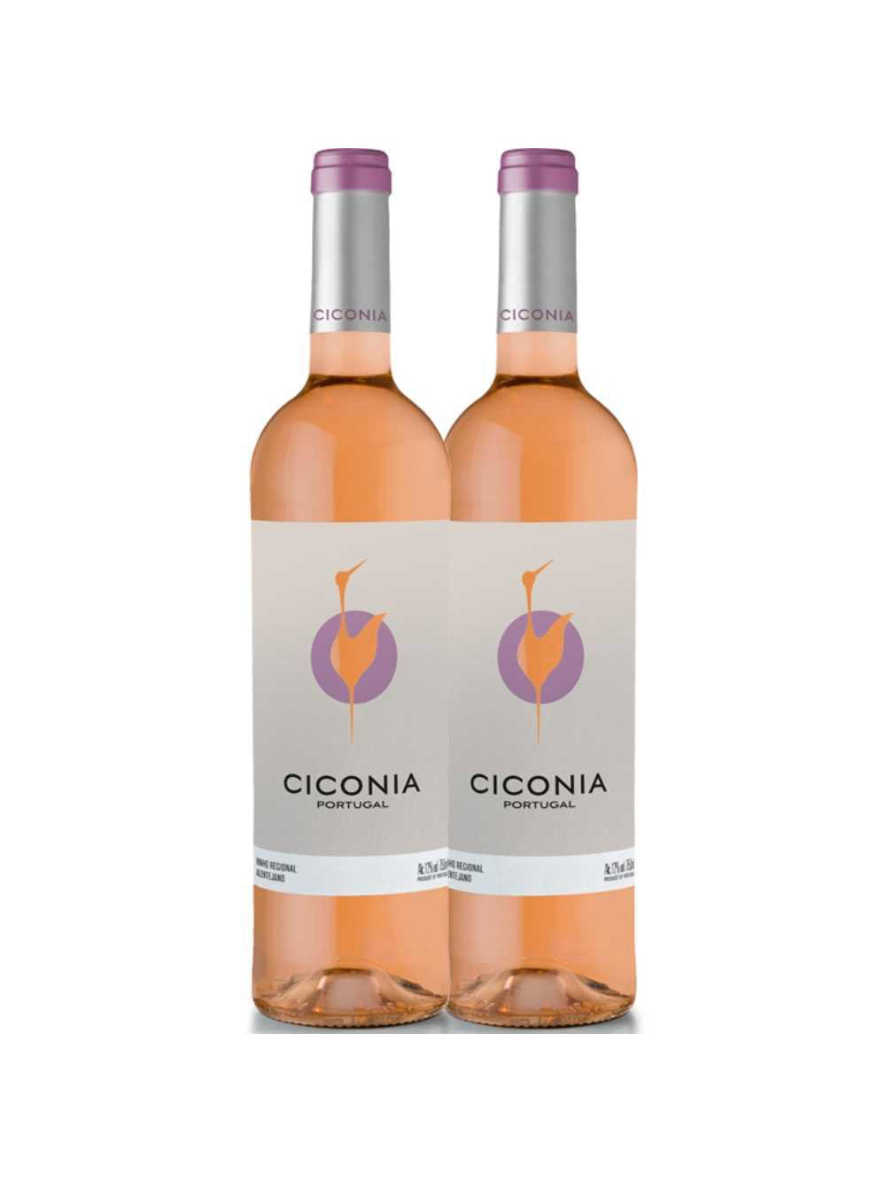 Kit 2 Garrafas Vinho Rose Ciconia Alentejo 750ml