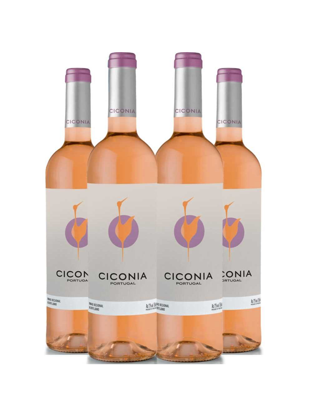 Vinho Rose Ciconia Alentejo 750ml Kit 4 Garrafas