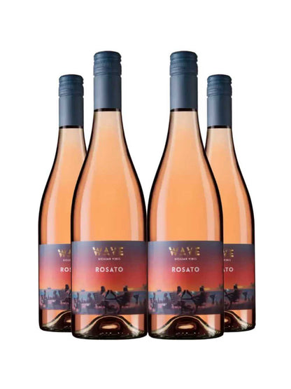 Kit 4 Garrafas Vinho Rose Wave Rosato