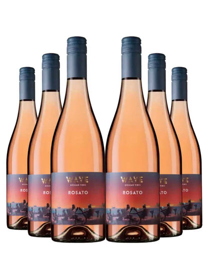 Kit 6 Garrafas Vinho Rose Wave Rosato 750ml