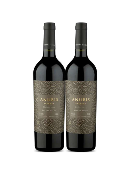 Kit 2 Garrafas Vinho Tinto Anubis Reserva Malbec 750ml