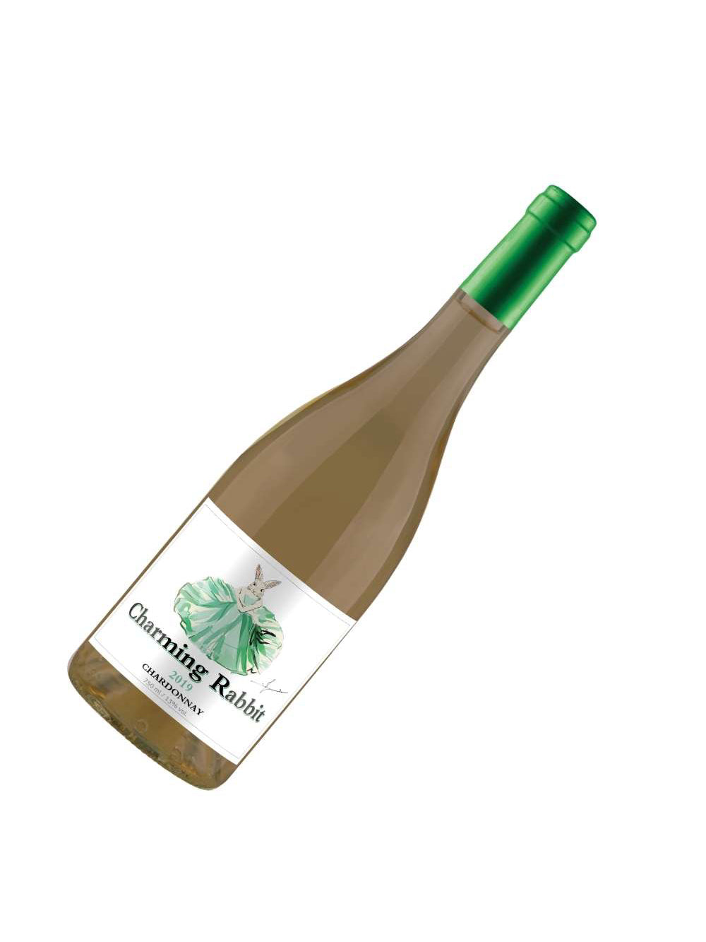 Kit 2 Garrafas Vinho Branco Charming Rabbit Chardonnay 750ml