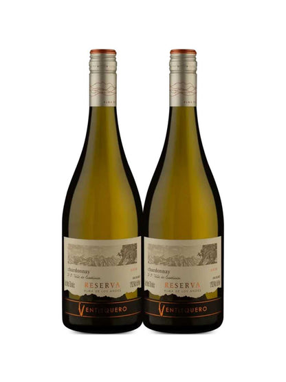 Kit 2 Garrafas Vinho Branco Ventisquero Reserva Chardonnay 750ml