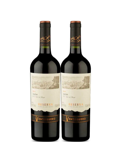 Kit 2 Garrafas Vinho Tinto Ventisquero Reserva Merlot 750ml
