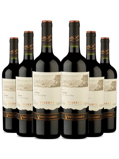 Kit 6 Garrafas Vinho Tinto Ventisquero Reserva Merlot