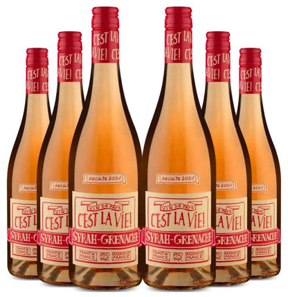 Kit 6 Garrafas Vinho Rose Albert Bichot C'est La Vie