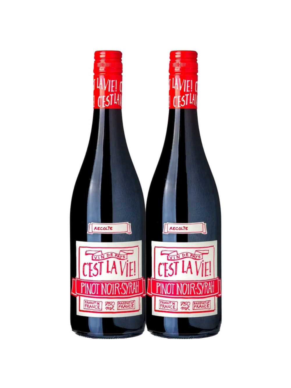 Kit 2 Garrafas Vinho Tinto Albert Bichot C'est La Vie 750ml