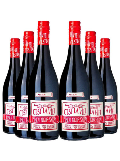 Kit 6 Garrafas Vinho Tinto Albert Bichot C'est La Vie 750ml