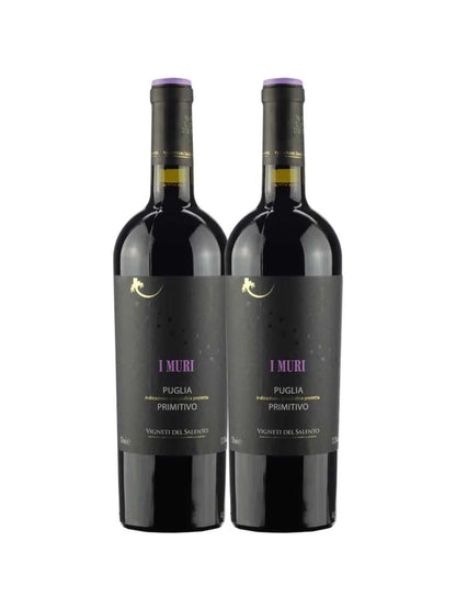 Kit 2 Garrafas Vinho Tinto I Muri Primitivo Puglia 750ml