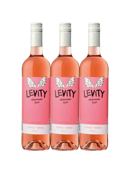 Kit 3 Garrafas  Vinho Verde Levity Rose