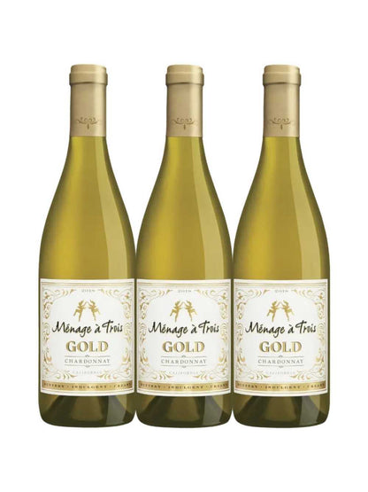 Vinho Branco Menage A Trois Gold Chardonnay 750ml (3 und)