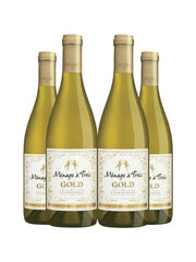Vinho Branco Menage A Trois Gold Chardonnay 750ml Kit 4 Garrafas