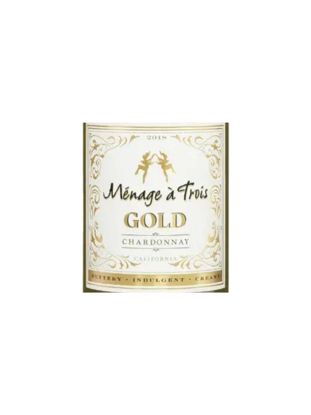 Kit 6 Garrafas Vinho Branco Menage A Trois Gold Chardonnay 750ml