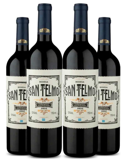 Kit 4 Garrafas Vinho Tinto San Telmo Cabernet Sauvignon