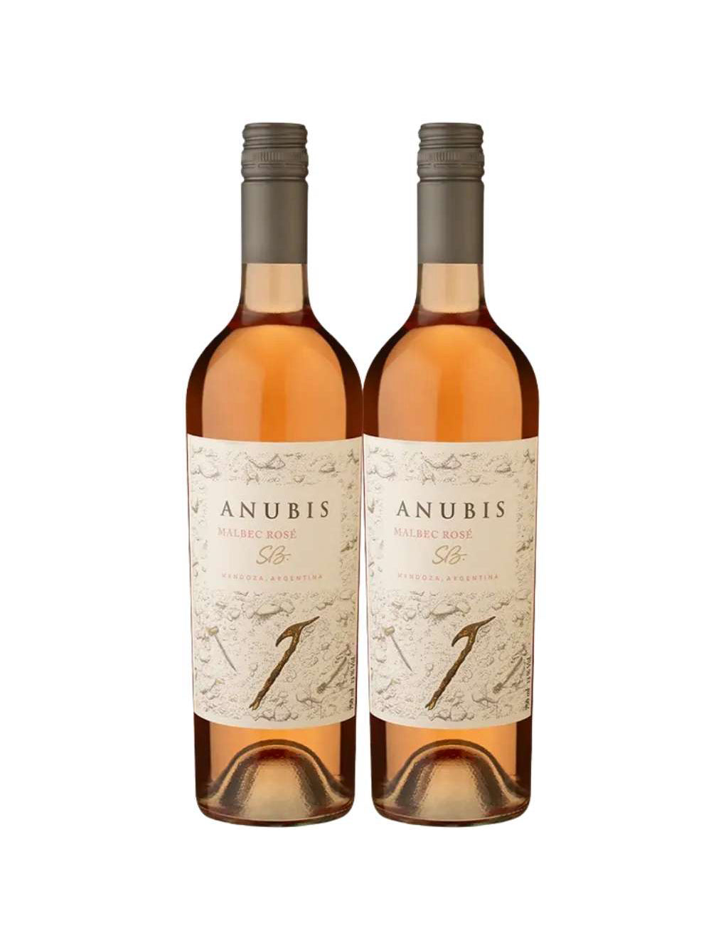 Kit 2 Garrafas Vinho Rose Anubis Malbec 750ml