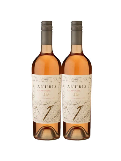 Kit 2 Garrafas Vinho Rose Anubis Malbec 750ml