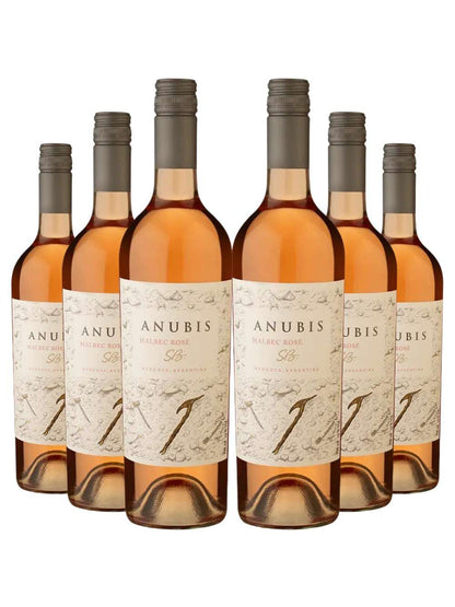 Kit 6 Garrafas Vinho Rose Anubis Malbec 750ml