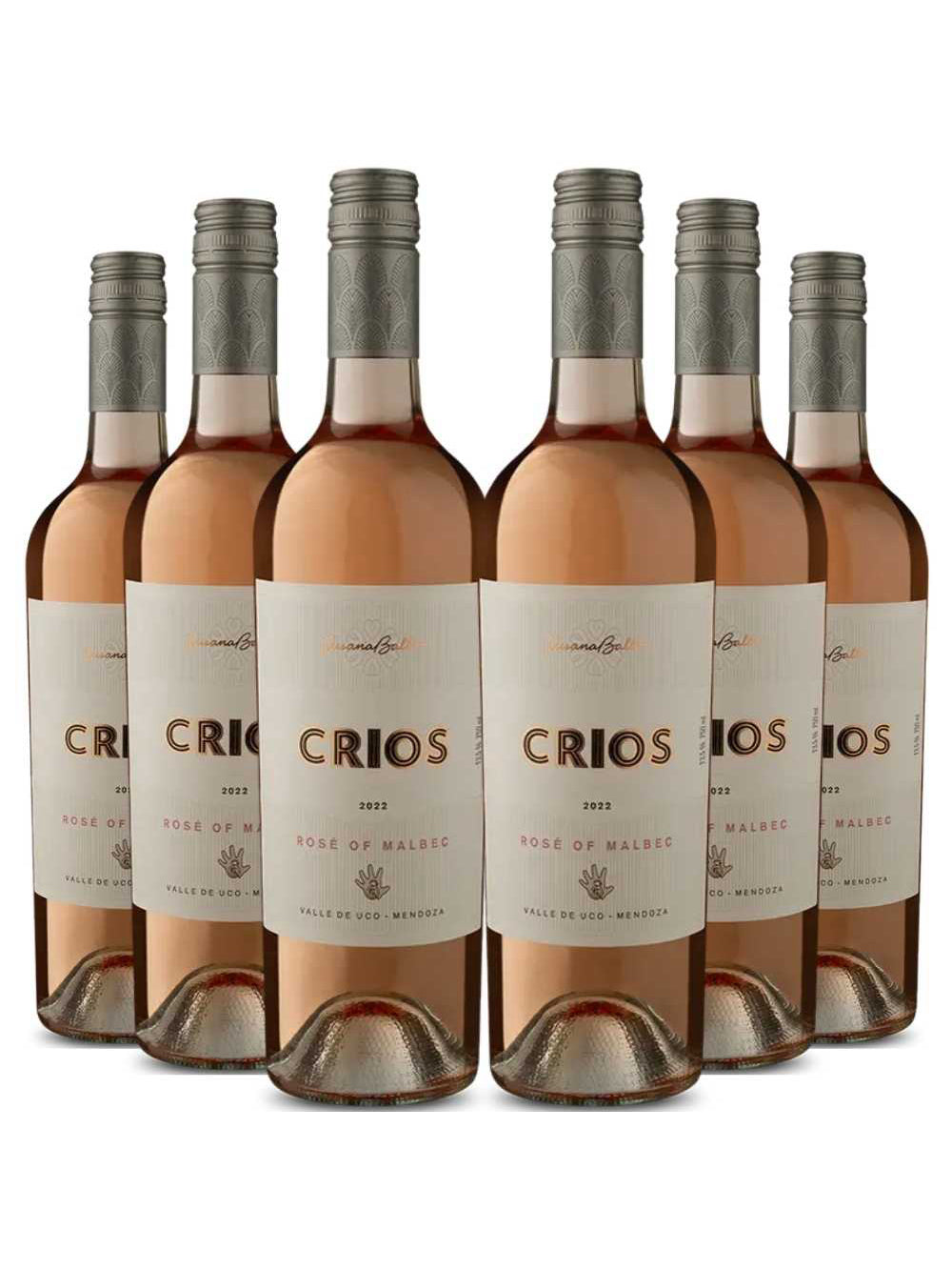 Kit 6 Garrafas Vinho Rose Susana Balbo Crios Malbec 750ml