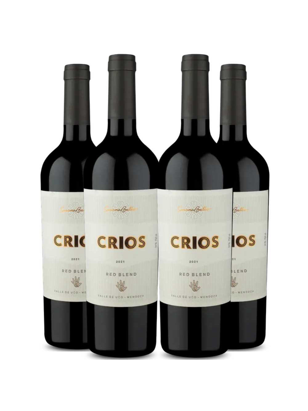 Garrafas Vinho Tinto Susana Balbo Crios Red Blend 750ml Kit 4 Garrafas