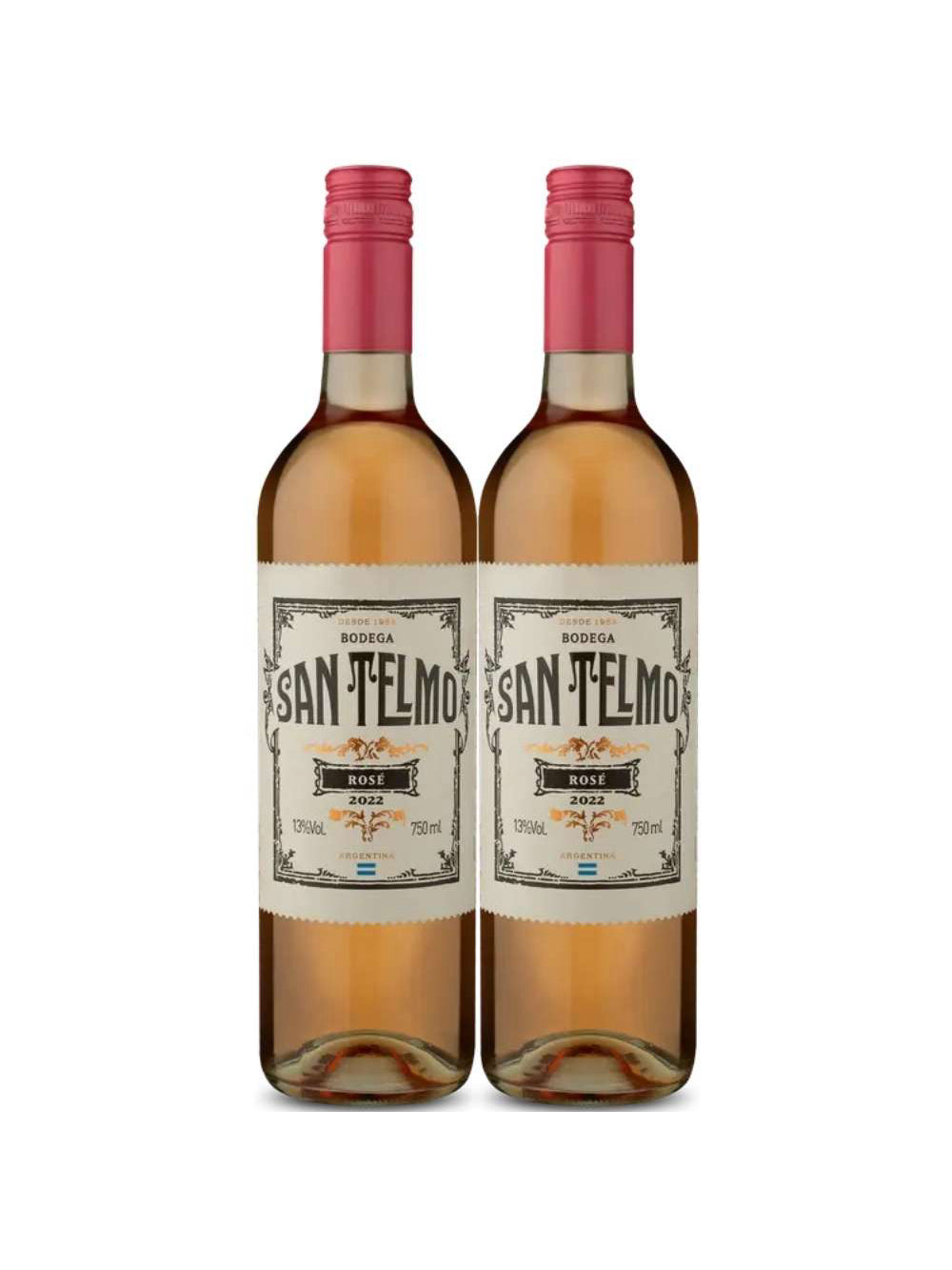 Kit 2 Garrafas Vinho Rose San Telmo 750ml