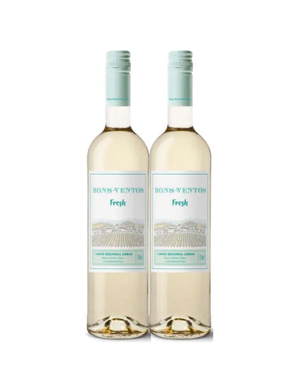 Kit 2 Garrafas Vinho Branco Bons Ventos Fresh 750ml