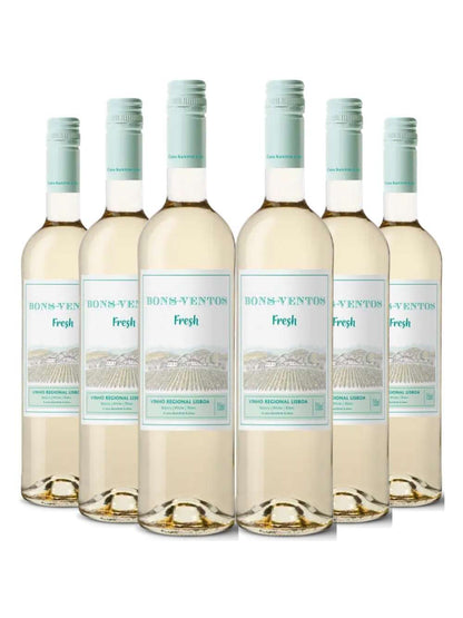 Kit 6 Garrafas Vinho Branco Bons Ventos Fresh 750ml