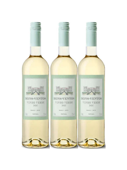 Kit 3 Garrafas Vinho Verde Bons Ventos Branco
