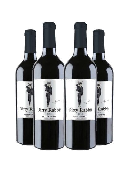 Vinho Tinto Dirty Rabbit Petit Verdot 750ml Kit 4 Garrafas