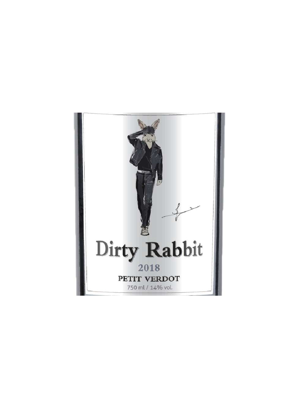 Kit 6 Garrafas Vinho Tinto Dirty Rabbit Petit Verdot 750ml