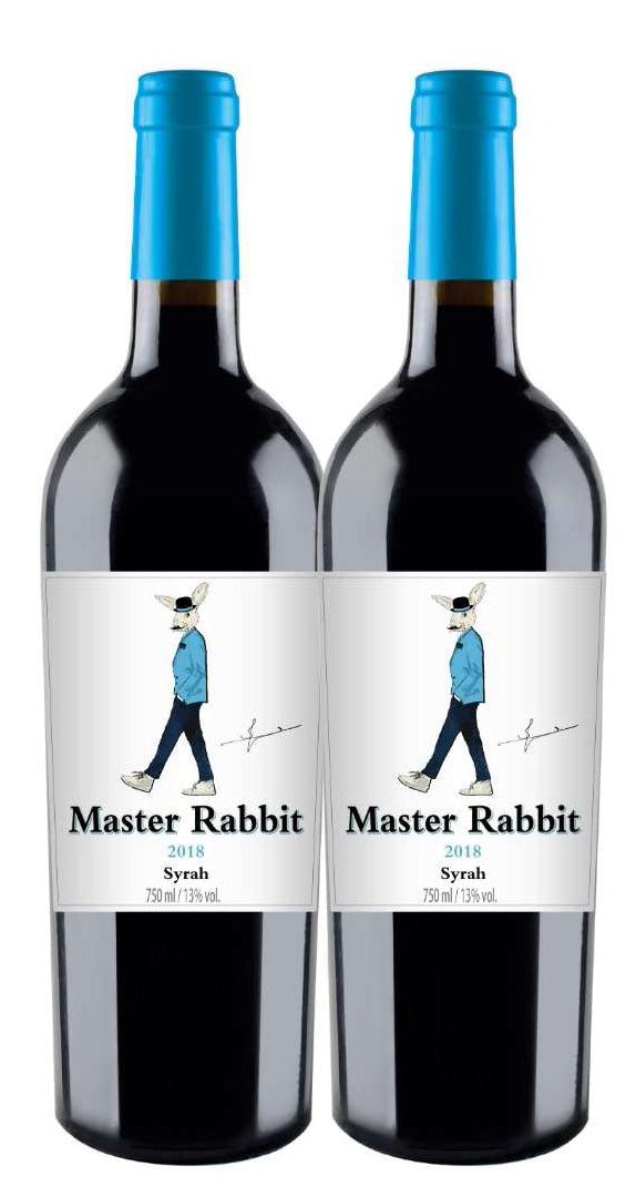 Kit 2 Garrafas Vinho Tinto Master Rabbit Syrah