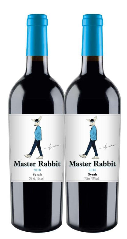 Kit 2 Garrafas Vinho Tinto Master Rabbit Syrah