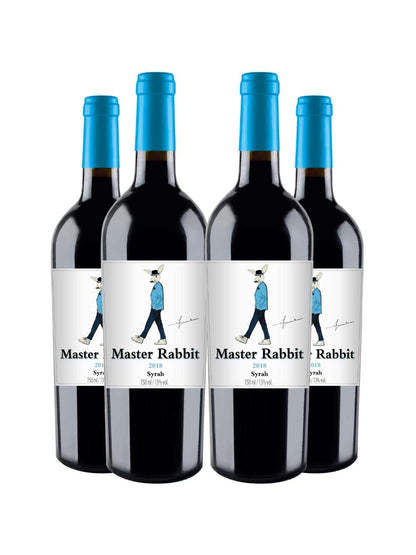 Vinho Tinto Master Rabbit Syrah 750ml Kit 4 Garrafas