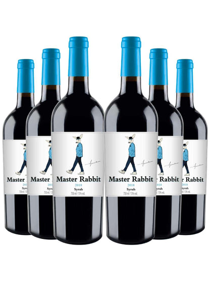 Kit 6 Garrafas Vinho Tinto Master Rabbit Syrah 750ml