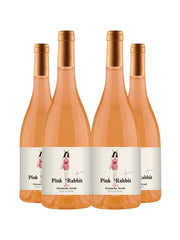 Kit 4 Garrafas Vinho Rose Pink Rabbit