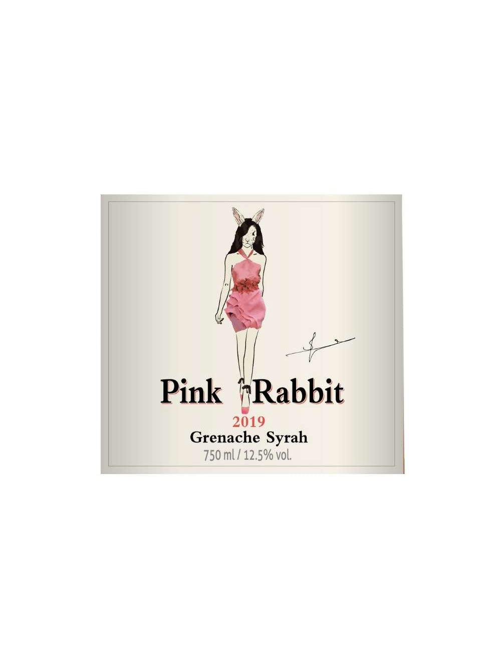 Kit 6 Garrafas Vinho Rose Pink Rabbit 750ml