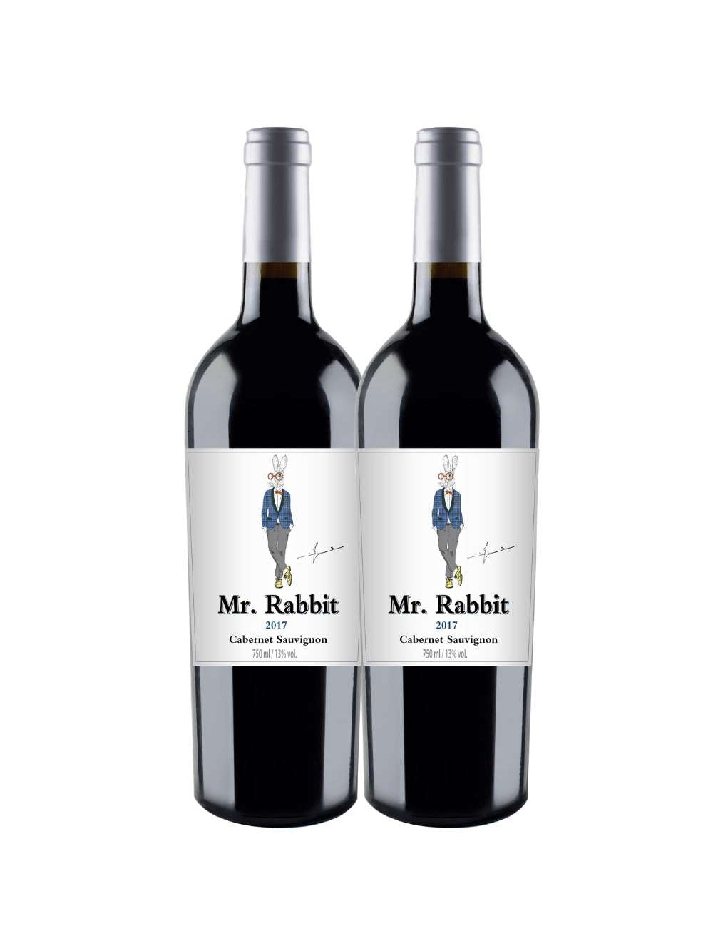 Kit 2 Garrafas Vinho Tinto Mr. Rabbit Cabernet Sauvignon 750ml