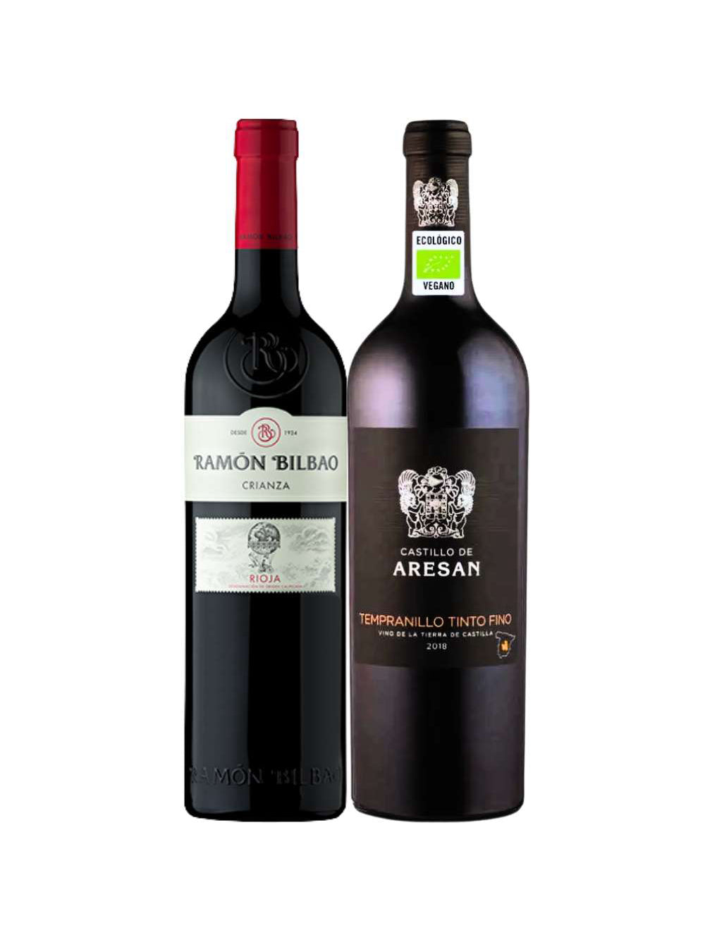 Kit 2 Garrafas Vinhos Potentes Espanha 750ml