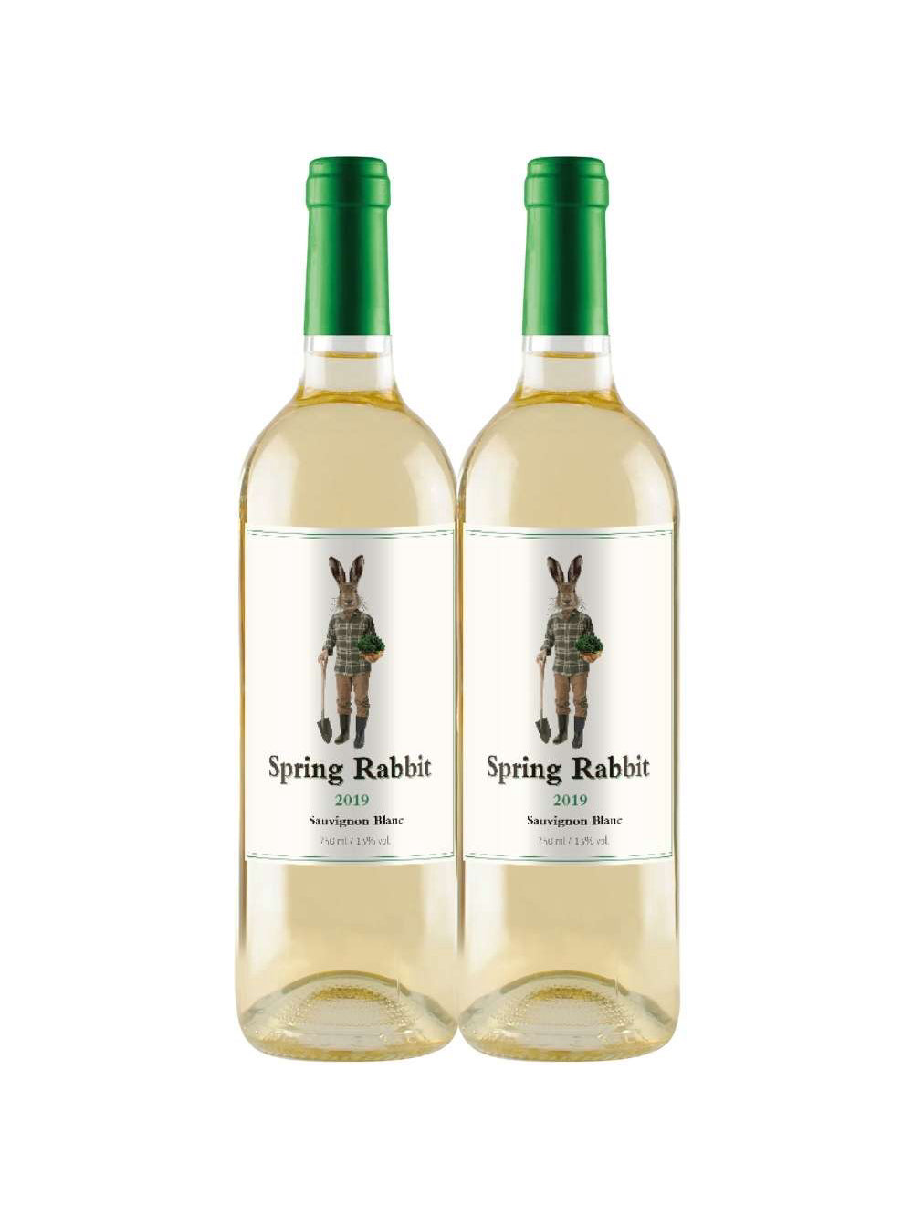 Kit 2 Garrafas Vinho Branco Spring Rabbit Sauvignon Blanc 750ml