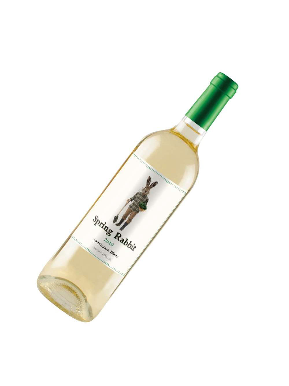 Kit 6 Garrafas 750ml Vinho Branco Spring Rabbit Sauvignon Blanc 750ml