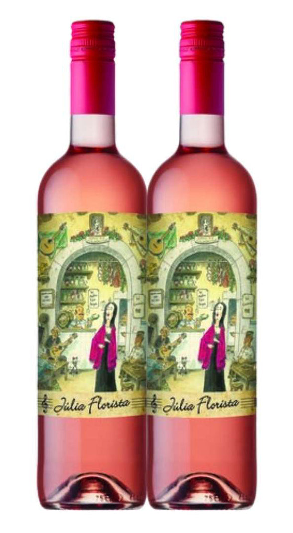 Kit 2 Garrafas Vinho Rose Julia Florista 750ml