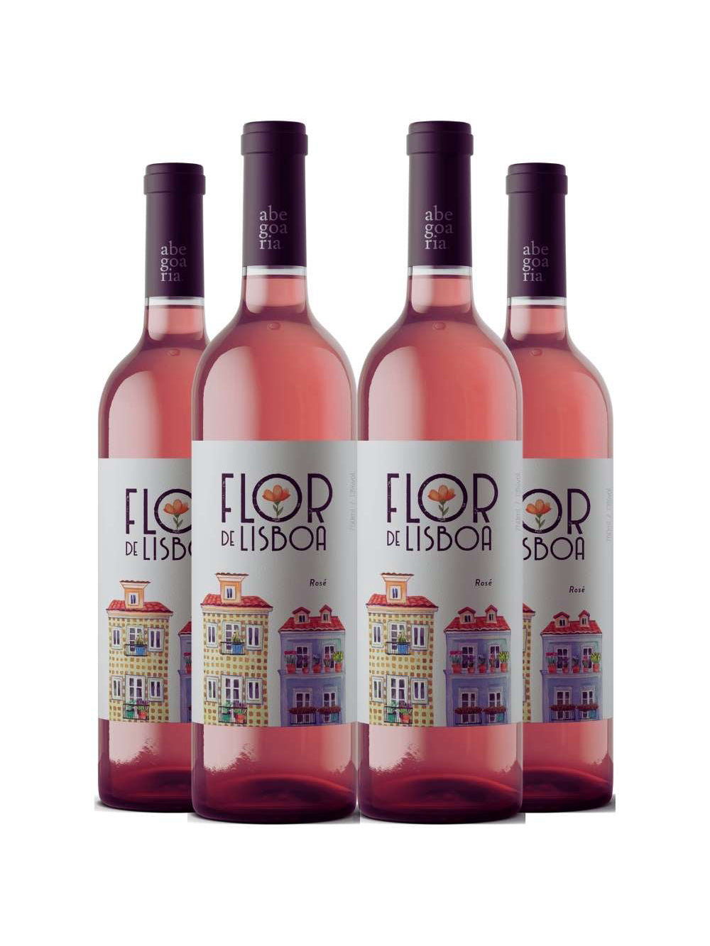 Vinho Rose Flor de Lisboa 750ml Kit 4 Garrafas