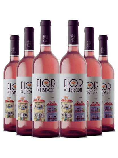 Kit 6 Garrafas Vinho Rose Flor de Lisboa 750ml