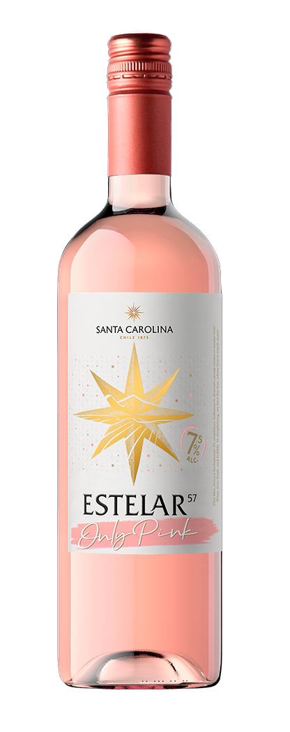 Vinho Rosé Chileno Santa Carolina Estelar 57 Only Pink 750ml.