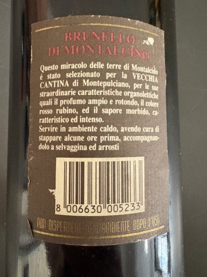 Vecchia Cantina Brunello di Montalcino 1989