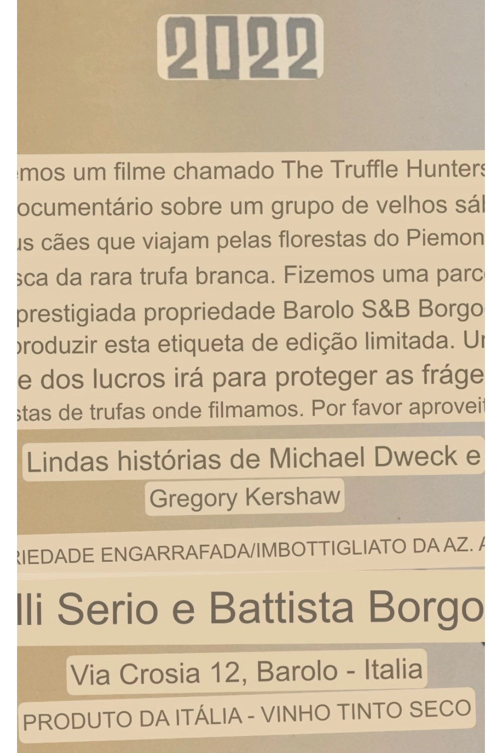 Borgogno, Langhe Nebbiolo "Edição Trufa Branca" 2022 (06 Garrafas)