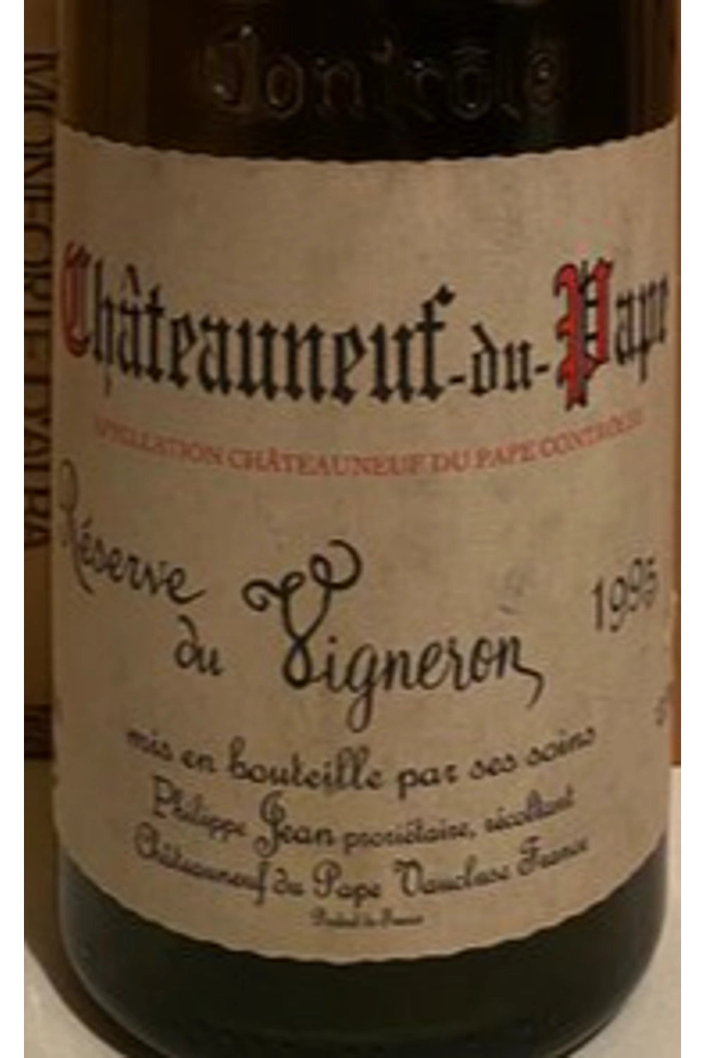 Phelippe Jean Chateauneauf-Du-Pape Branco Reserve Du Vigneron 1995